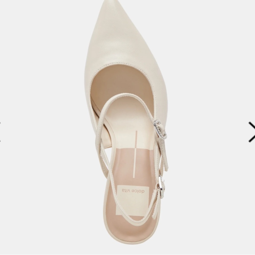 ☀️NEW Dolce Vita Kellen Heels in Ivory Leather. Size: 7.5 - Picture 9 of 16